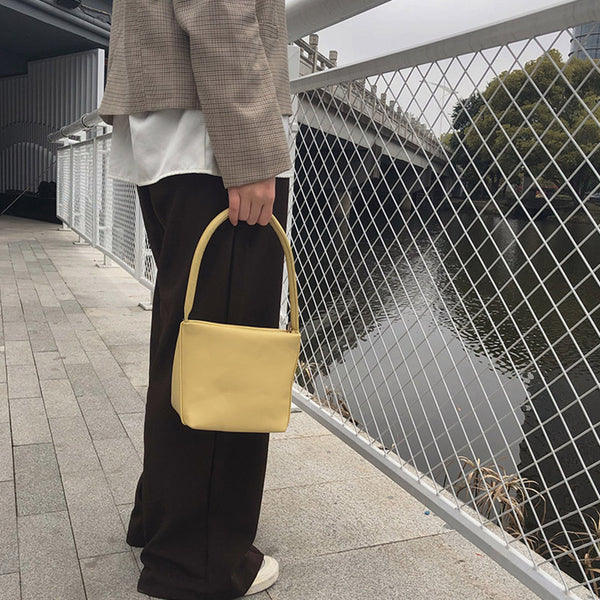 Sac seau jaune citron