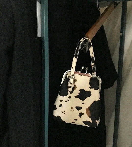 Sac à main à imprimé vache